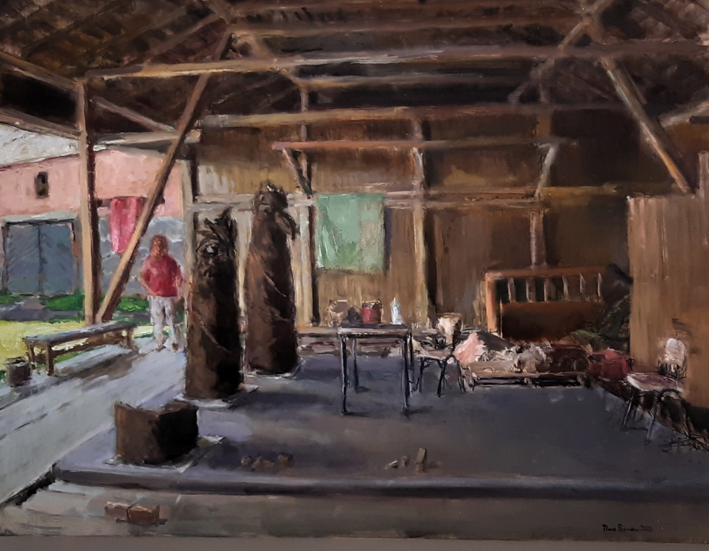 Maalaus Voipaalan tallikatoksesta.