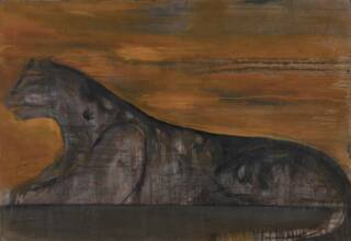 Maalauksessa pantteri.